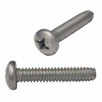 #10-24 X 1/2" Pan Head, Phillips, Thread Cutting Screw, Type-F, 18-8 Stainless